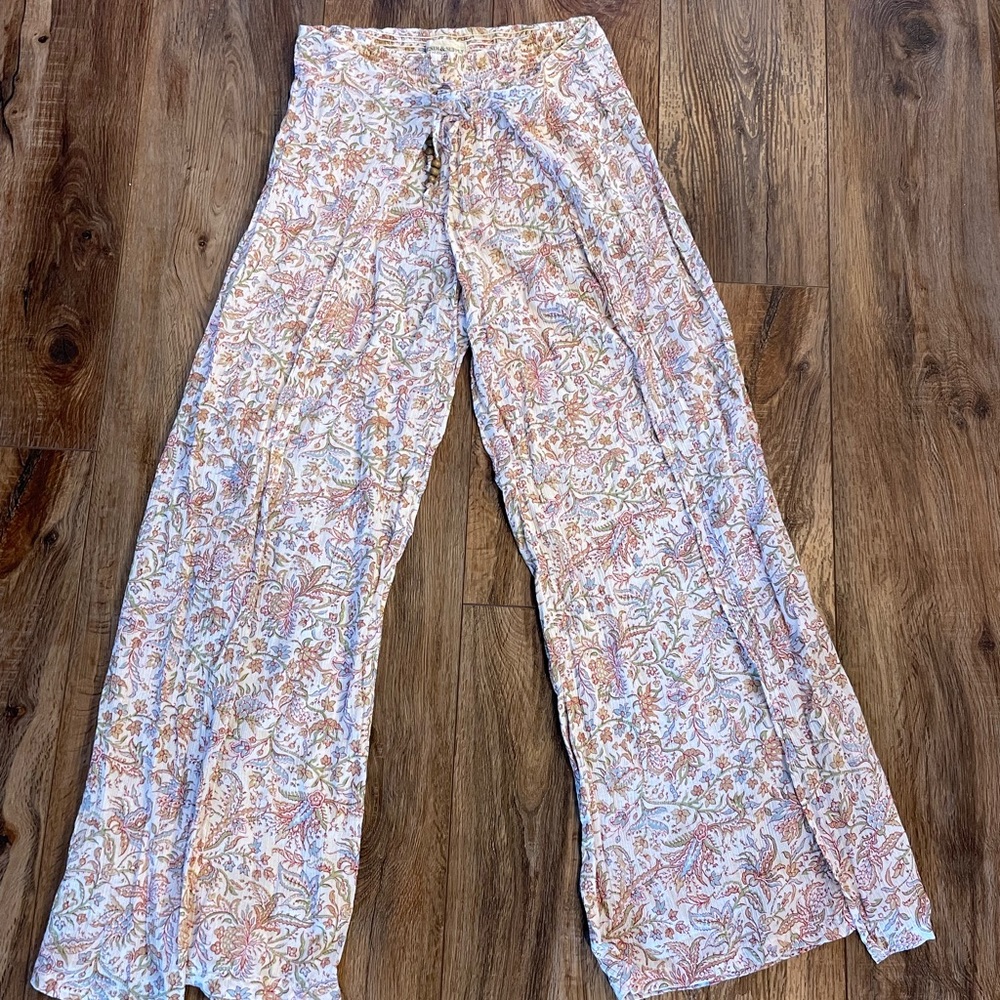 Floral Wide Leg Trousers
